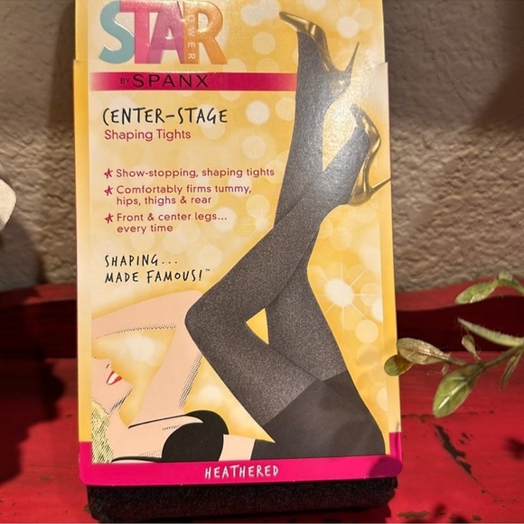 NWT Spanx Center Stage Shaping Tights Heathered gray  Size D - Picture 1 of 5